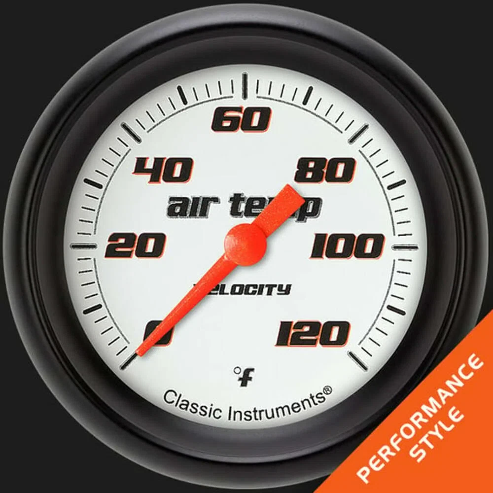 Velocity White 2 5_8_ Outside Air Temp. Gauge VS399WBPF